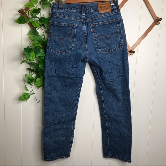 Levi's Jeans Women 26 Wedgie Straight Blue Button Fly - Picture 4 of 13